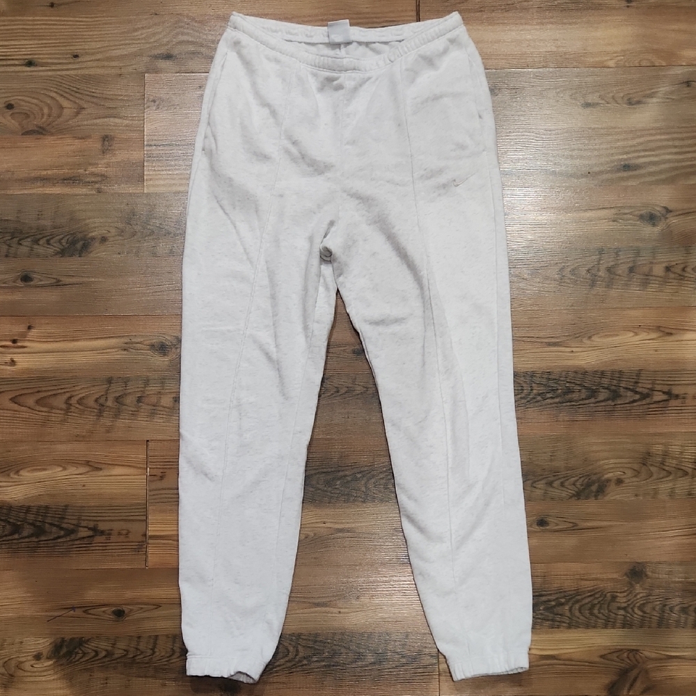 Nike Chill French Terry Slim Hi Waisted Athletic Joggers‎ Gray Medium Sweatpants
